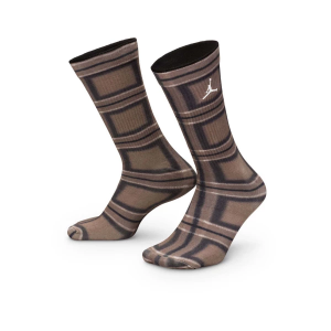Men's Jordan Everyday Essentials Holiday Crew Socks Medium Brown/Black Singles