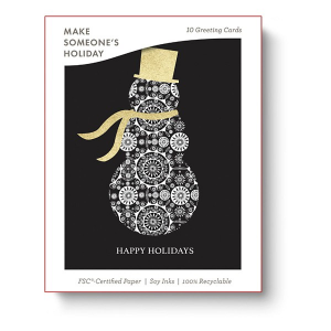Compendium Shimmering Snowman Happy Holidays Cards