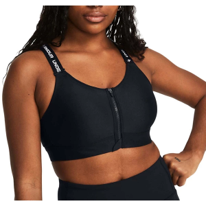 Women's Under Armour Infinity 2.0 High Zip Sports Bra Medium D/DD Black/White