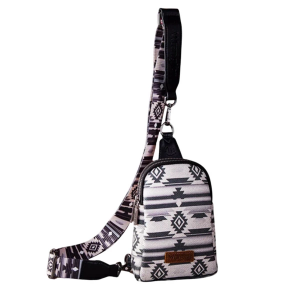 Montana West Wrangler Aztec Print Sling Black