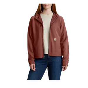 Women's Carhartt Tencel Loose Fit Full Zip Large Brownwood