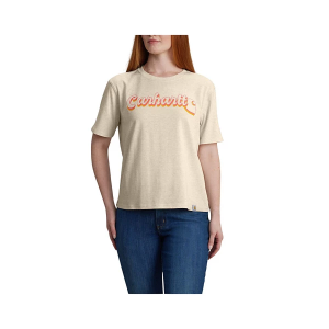 Women's Carhartt Tencel Fiber Series Script T-Shirt 2XLarge Oatmeal Milk