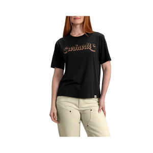 Women's Carhartt Tencel Fiber Series Script T-Shirt Medium Black