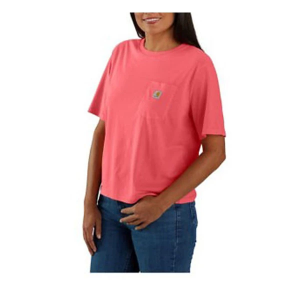 Women's Carhartt Loose-Fit Lightweight T-Shirt Medium Salmon Heather