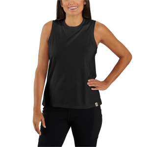 Women's Carhartt Relaxed Crew Neck Hiking Tank Top Small Black