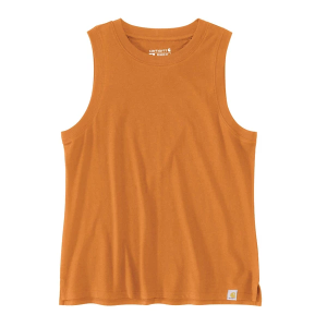 Women's Carhartt Relaxed Crew Neck Hiking Tank Top Large Hazy Sunshine