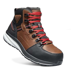Men's KEEN Red Hook Waterproof Work Boots Outdoor 8 Tobacco Black