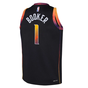 Kids' Phoenix Suns Devin Booker #1 Nike Statement Jersey XLarge Black