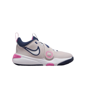 Kids' Nike Team Hustle D 11 Basketball Shoes Big 5 Regular Platinum Violet/White-Playful Pink