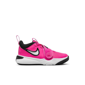 Girls' Nike Team Hustle D 11 Basketball Shoes Big 1 Regular Fierce Pink/White-Black