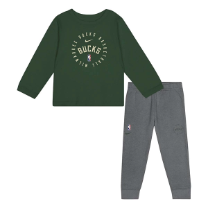 Nike Kids' Milwaukee Bucks Cotton Tee & Jogger Set