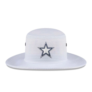 Dallas Cowboys New Era 2024 Training Camp Panama Sun Hat One Size White