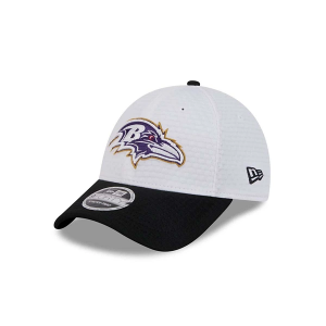 Baltimore Ravens New Era 2024 Training Camp 9Forty Adjustable Hat One Size White