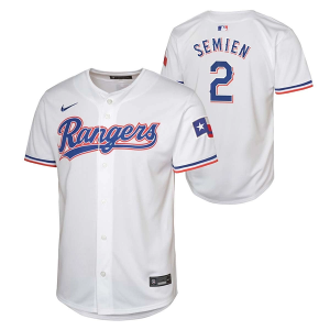 Kids' Texas Rangers Marcus Semien #2 Nike Home Jersey Medium White
