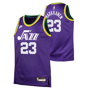 Kids' Utah Jazz Lauri Markkanen #23 Nike Hardwood Classic Jersey Large Purple