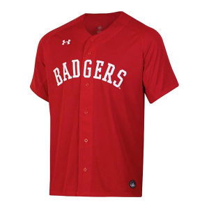 Under Armour Kids' Wisconsin Badgers Replica Baseball Jersey