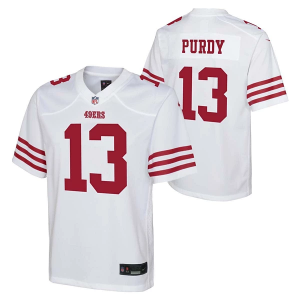 San Francisco 49ers Brock Purdy #10 Nike Game Kids' Jersey XLarge White