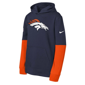 Kids' Denver Broncos Nike Team Issued Hoodie Large Orange