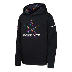Kids' Dallas Cowboys Nike Crucial Catch Hoodie Large Black