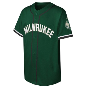 Kids' Milwaukee Bucks Genuine Stuff Fashion Jersey Medium Fir