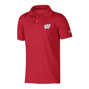 Wisconsin Badgers Under Armour Boop Kids' Polo Small Red