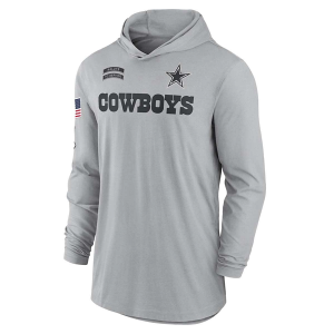 Dallas Cowboys Nike 2024 Salute To Service Lightweight Hoodie Small Silver