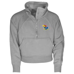Kansas Jayhawks Garb Kids Girls' 1/4 Zip Large Oxford
