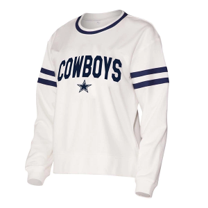Women's Dallas Cowboys Concepts Sport Borough Crewneck Large White