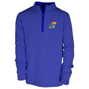 Kansas Jayhawks Garb Kids 1/4 Zip Large Royal