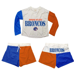 Wes and Willy Kids' Boise State Broncos Sweatshirt & Short Set