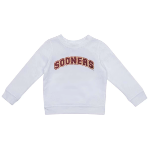 Oklahoma Sooners ZooZatZ Toddler Girls' Crew 3T White