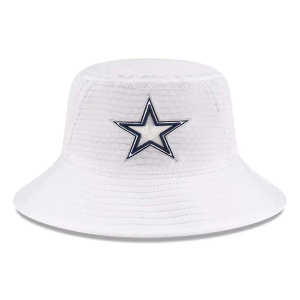 Kids' Dallas Cowboys New Era 39THIRTY 2024 Training Camp Bucket Hat One Size White