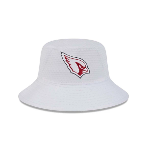 Kids' Arizona Cardinals New Era 2024 Training Camp Bucket Hat One Size White