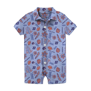 Wes and Willy Baby Girls' Boise State Broncos Floral Romper