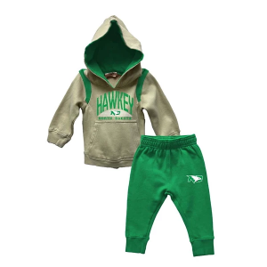Wes and Willy Baby North Dakota Fighting Hawks Edgy Sweatshirt & Pant Set