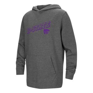 Kansas State Wildcats Colosseum Kids Hoodie Medium Grey