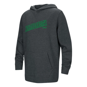 North Dakota Fighting Hawks Colosseum Kids Hoodie Large Grey