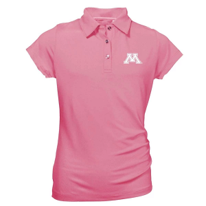 Minnesota Golden Gophers Garb Girls' Brighton Kids' Polo Large Pink