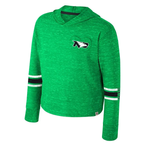 North Dakota Fighting Hawks Colosseum Kids Girls' Hoodie Large Kelly Green