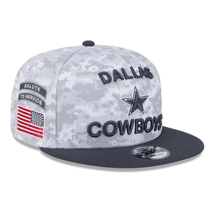Kids' Dallas Cowboys New Era 2024 Salute to Service 9Fifty Snapback Hat One Size White