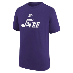Kids' Utah Jazz Hardwood Classic Pregame Nike T-Shirt Large Purple