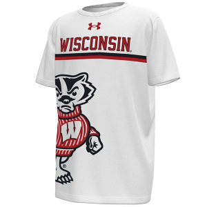 Wisconsin Badgers Under Armour Wisconsin Gameday Kids' T-Shirt Large White