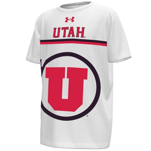 Utah Utes Under Armour Gameday Kids' T-Shirt Large White