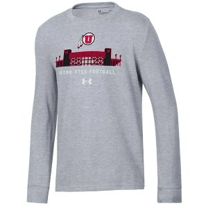 Utah Utes Under Armour Lott Kids' T-Shirt Medium Grey Heather