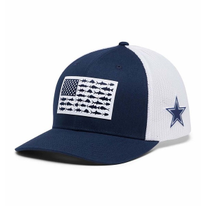 Dallas Cowboys Columbia CLG PFG Mesh Fish Flag Flexfit Hat S/M Navy