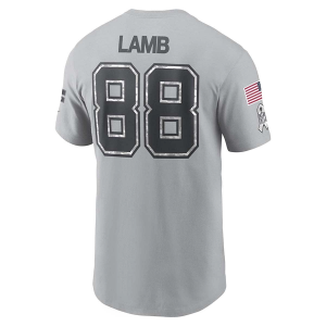 Dallas Cowboys Nike CeeDee Lamb #88 2024 Salute To Service T-Shirt Large Silver