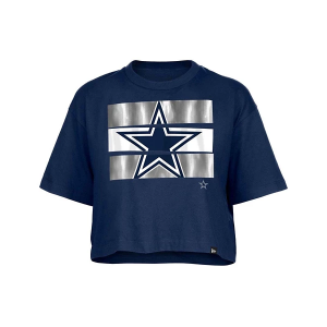Women's Dallas Cowboys New Era Split Logo T-Shirt Large Navy