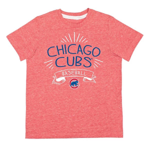 Kids' Girls' Chicago Cubs Melange Pops T-Shirt Large Red