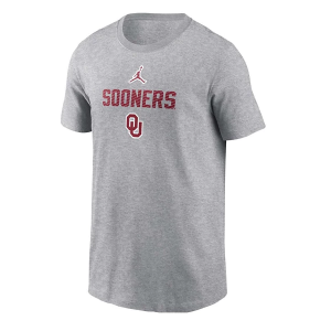Oklahoma Sooners Nike Scripted Logo Kids' T-Shirt XLarge Heather Grey