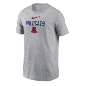 Arizona Wildcats Nike Scripted Logo Kids' T-Shirt Small Heather Grey
